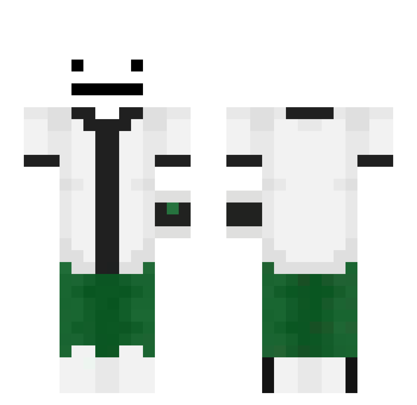 Greemurr Minecraft skin, front and back view
