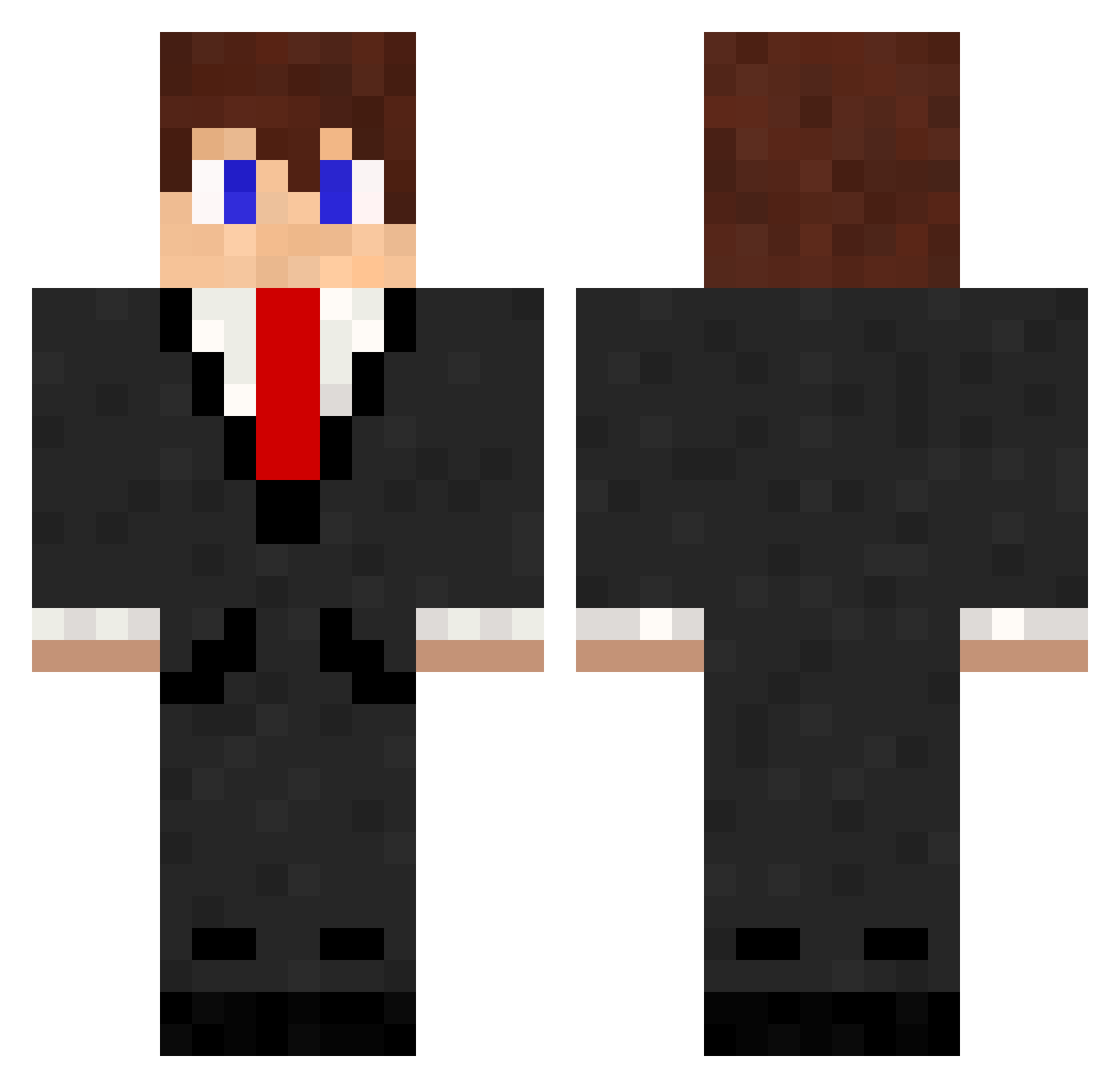 Eisbaerchenceck Minecraft skin, front and back view