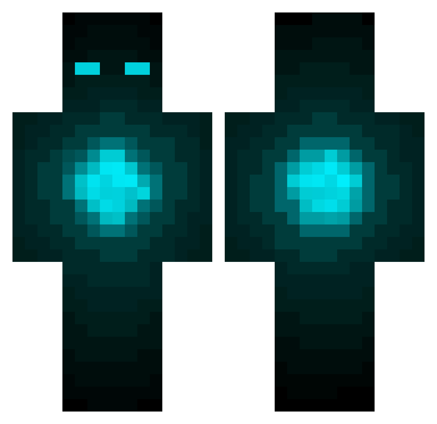 AB197743 Minecraft skin, front and back view