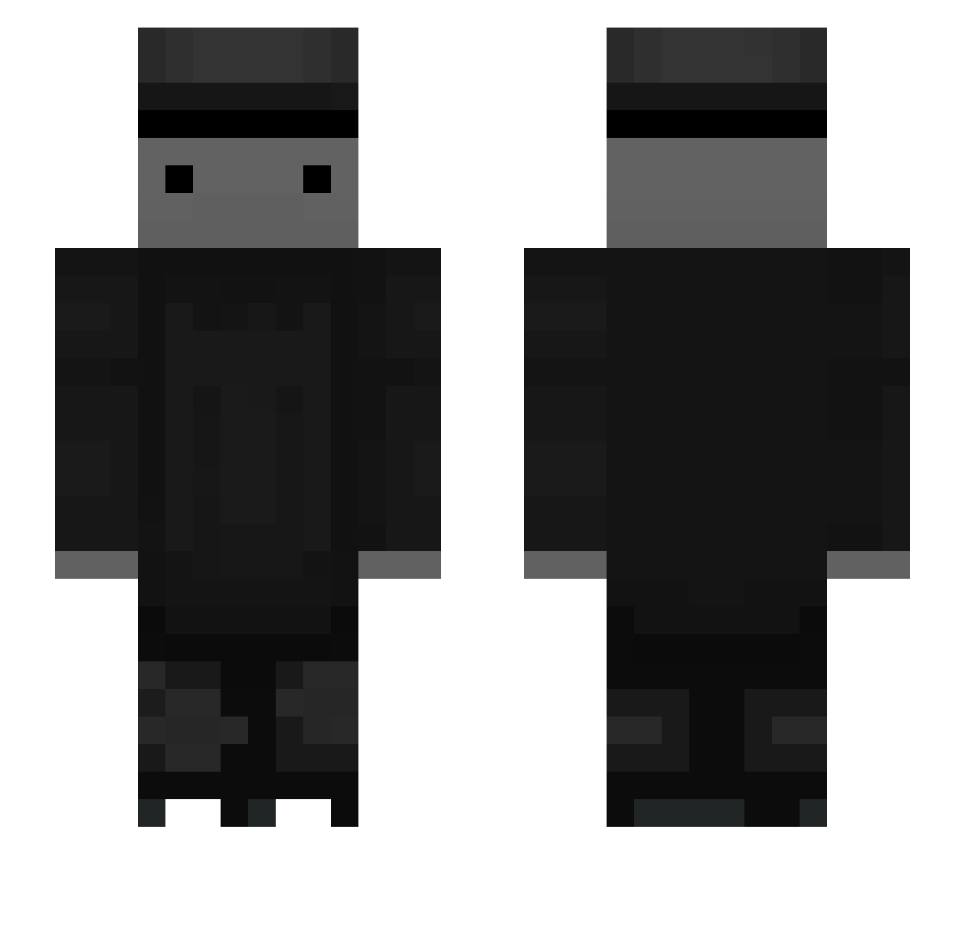 Syrax_ Minecraft skin, front and back view
