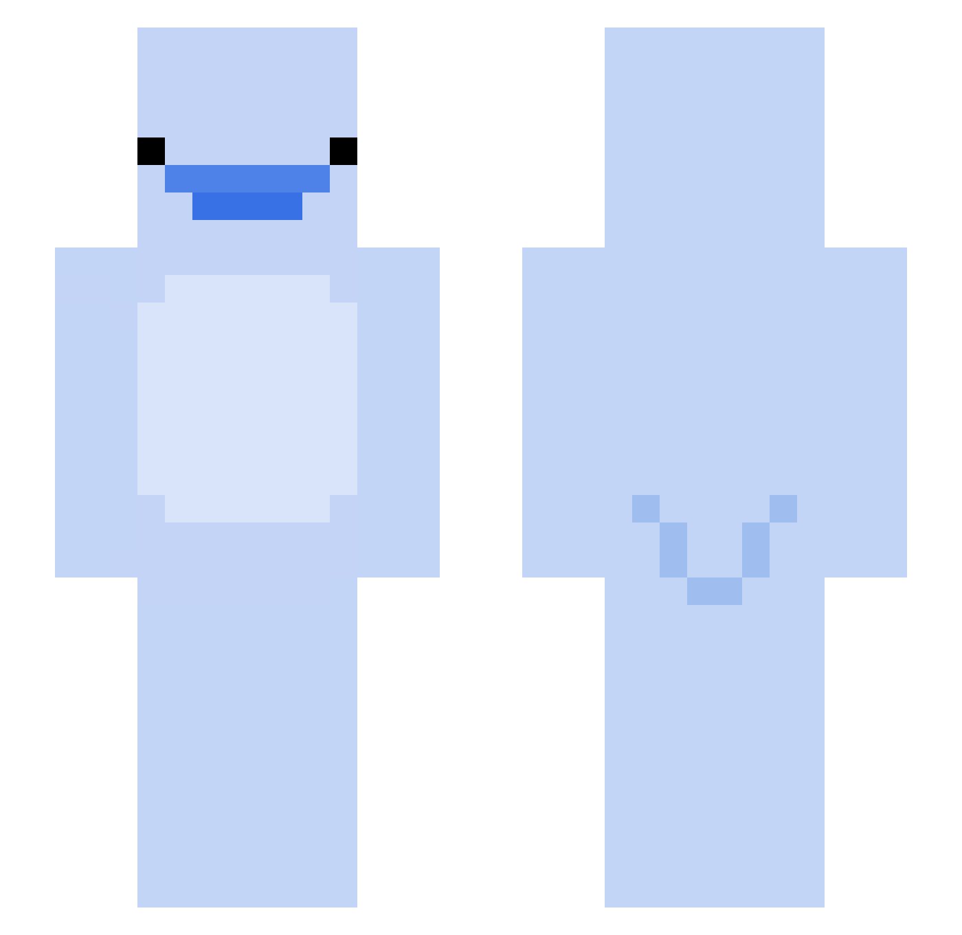 Darkalinoor Minecraft skin, front and back view
