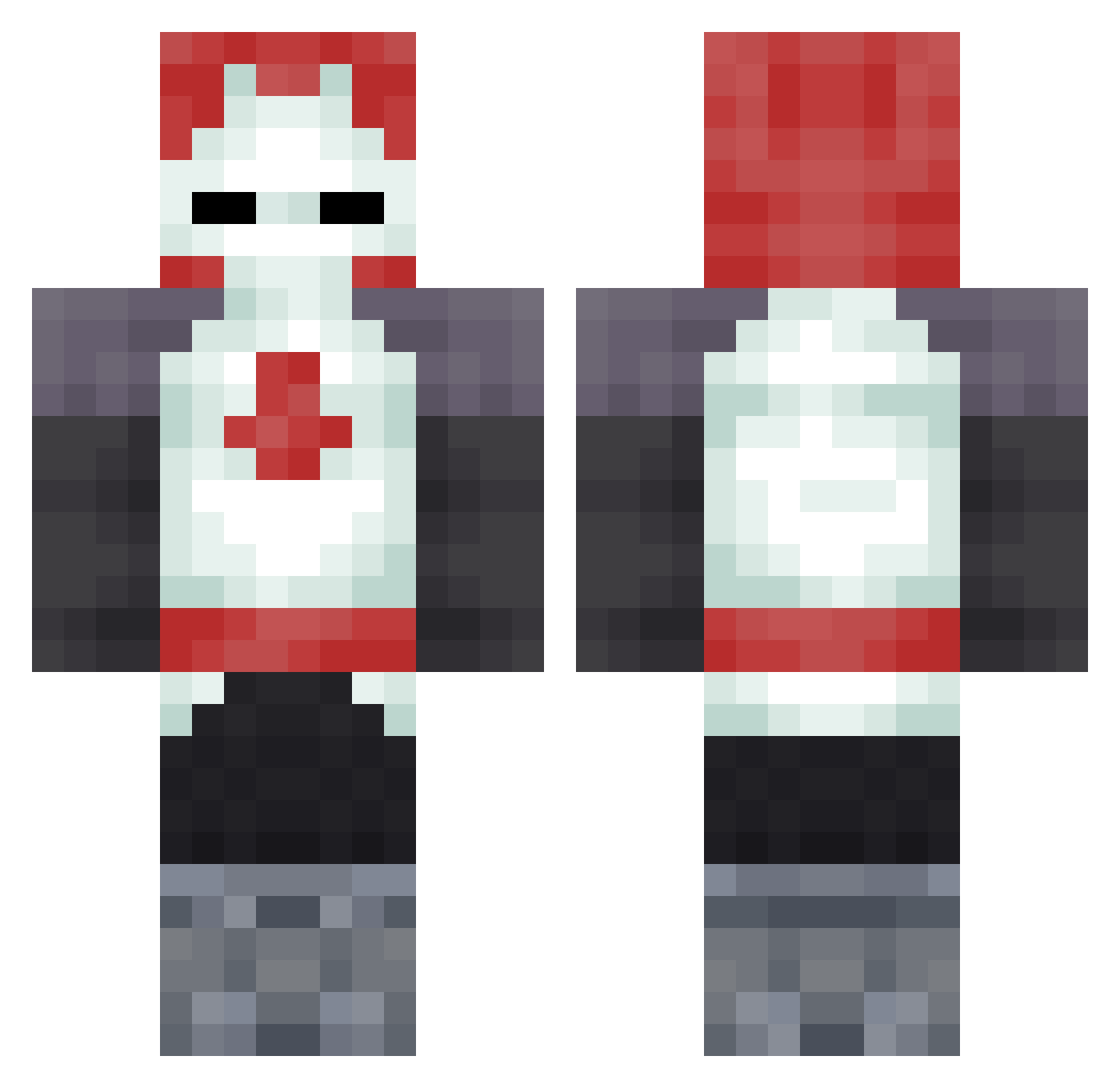 DramDash Minecraft skin, front and back view