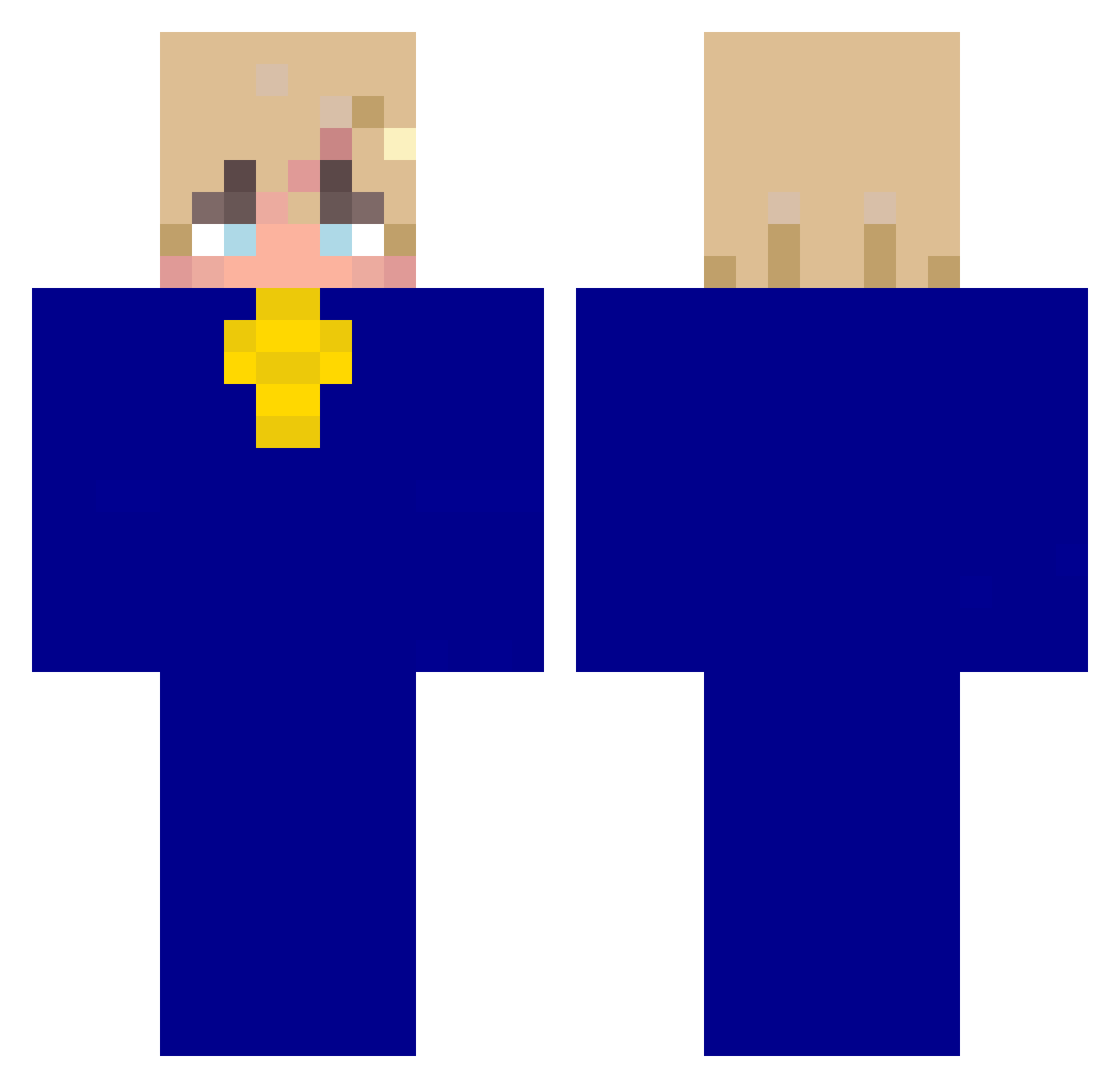Evoriiiii Minecraft skin, front and back view