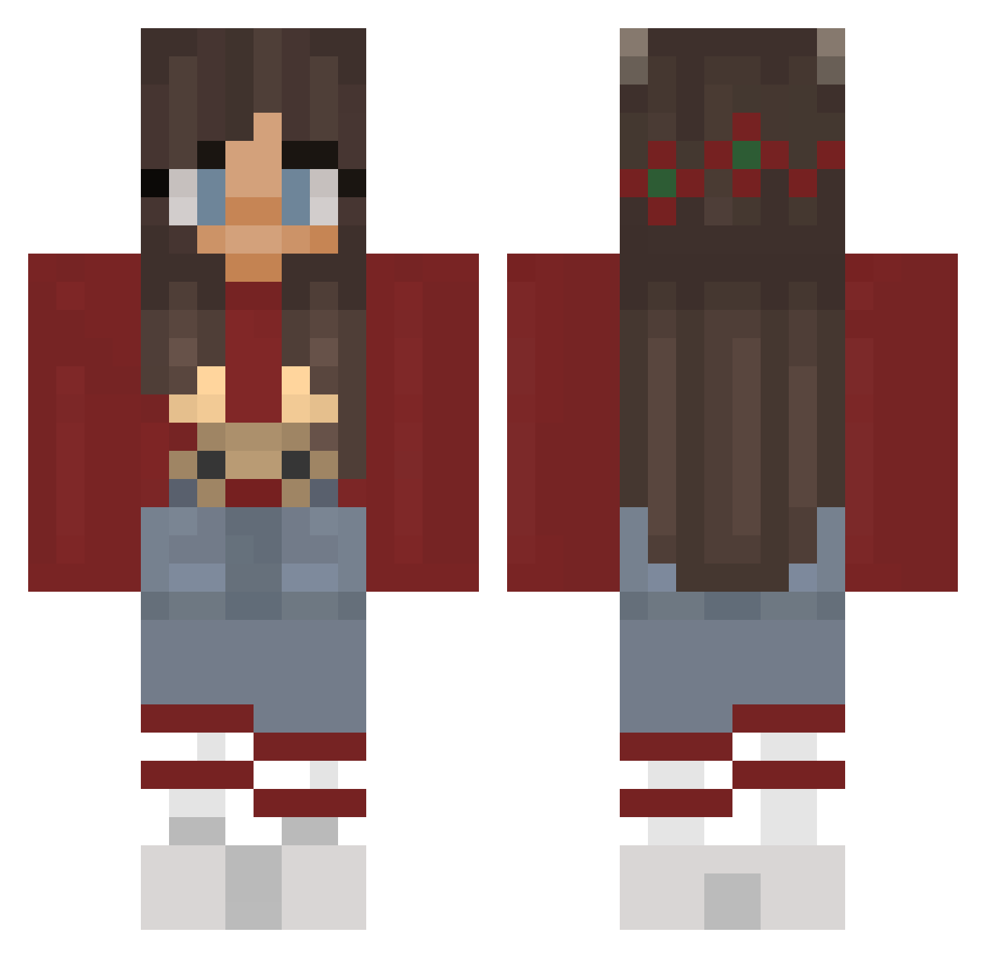 KidKiIIhunter Minecraft skin, front and back view