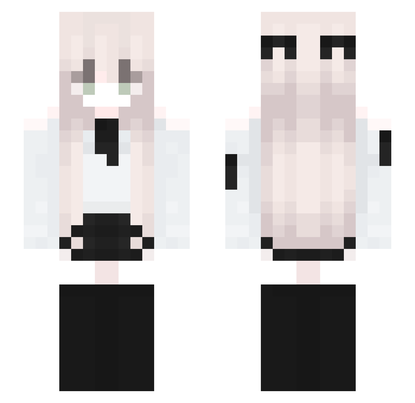 Stars_Sky Minecraft skin, front and back view