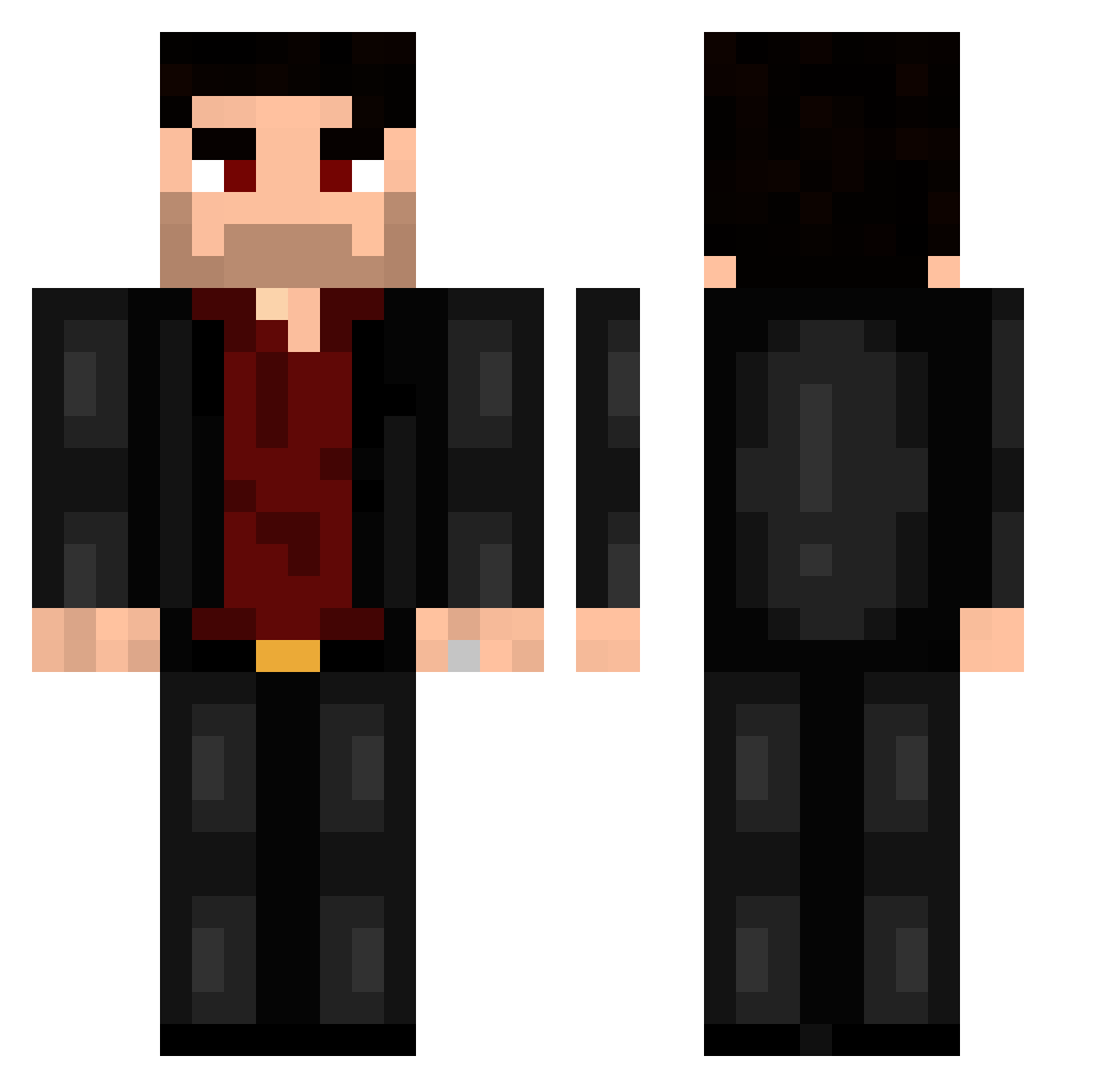 moonfloyd Minecraft skin, front and back view