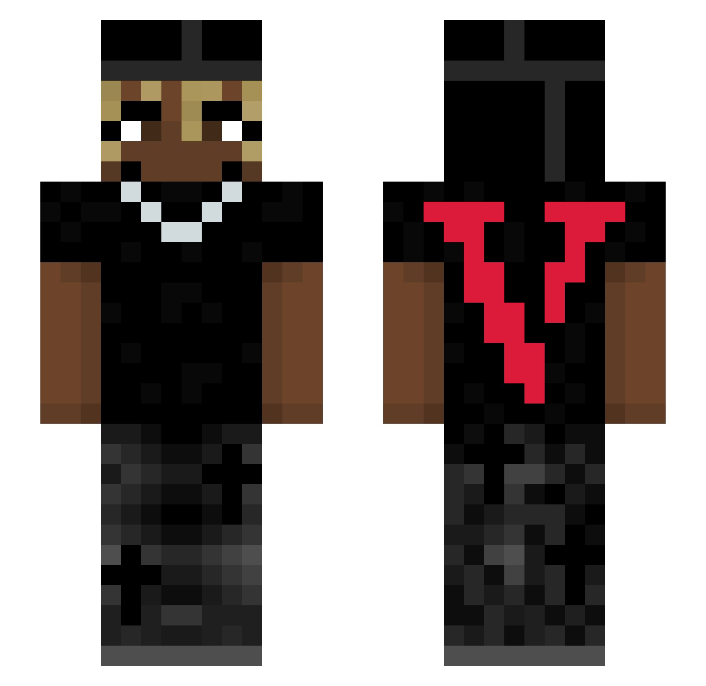 DJPJ234l Minecraft skin, front and back view