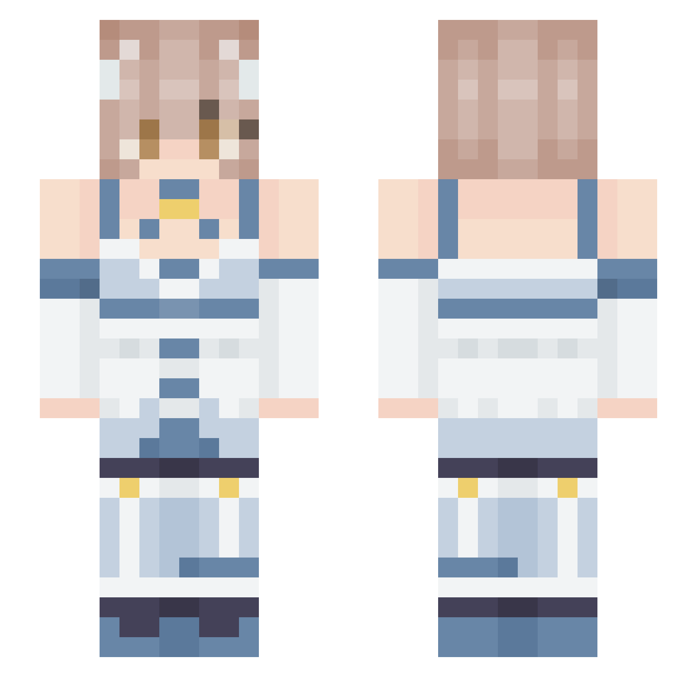 Mr_Poussin Minecraft skin, front and back view