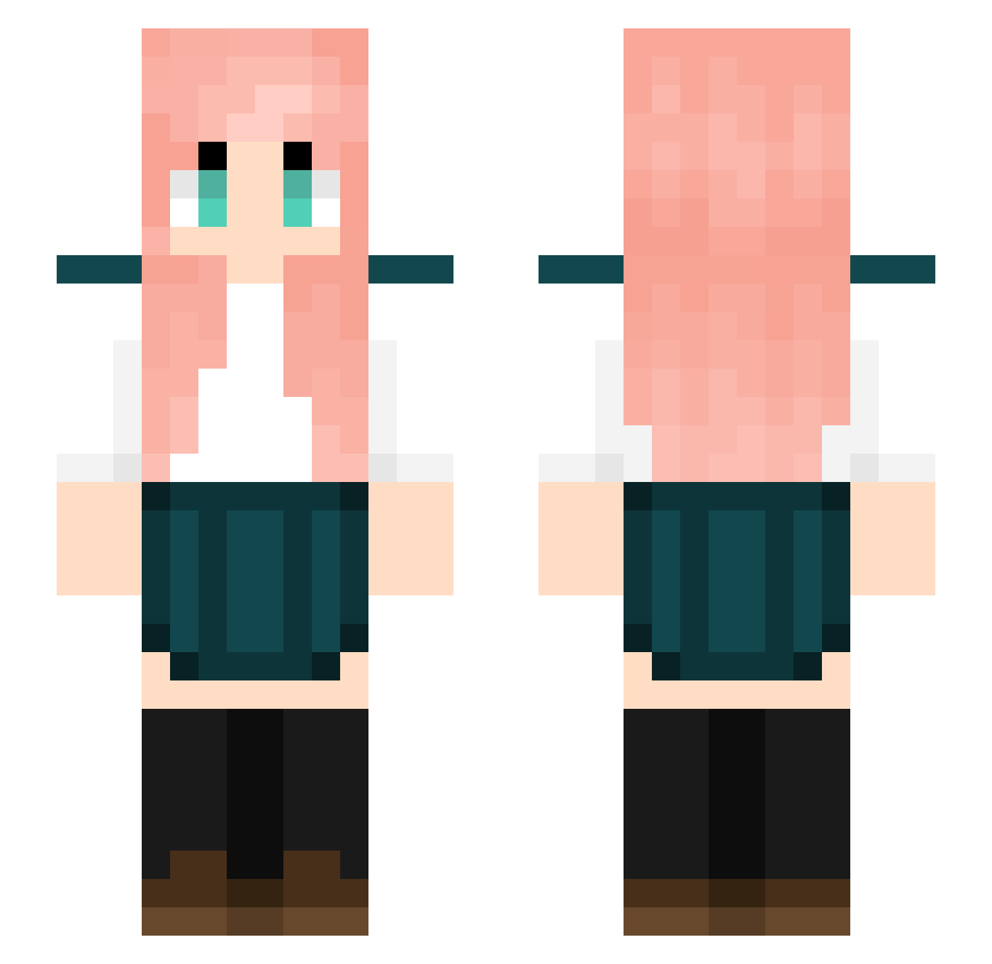 bahamabucks Minecraft skin, front and back view