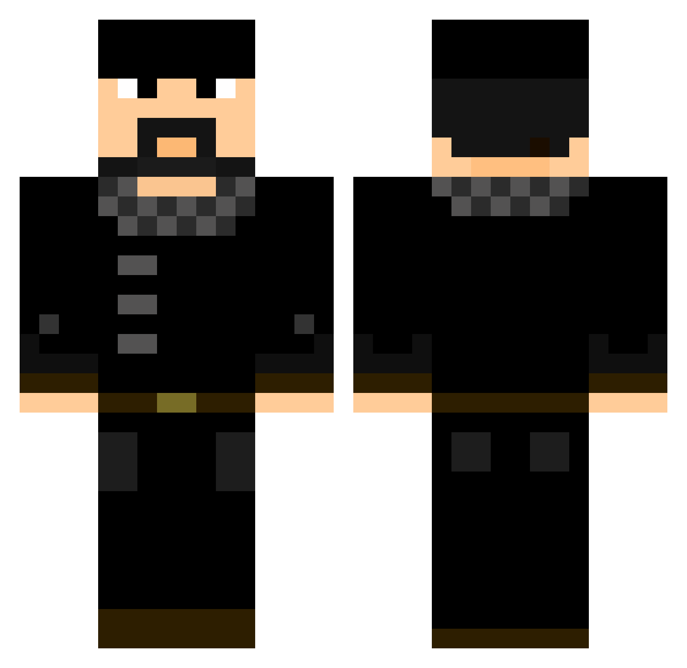 soybean Minecraft skin, front and back view
