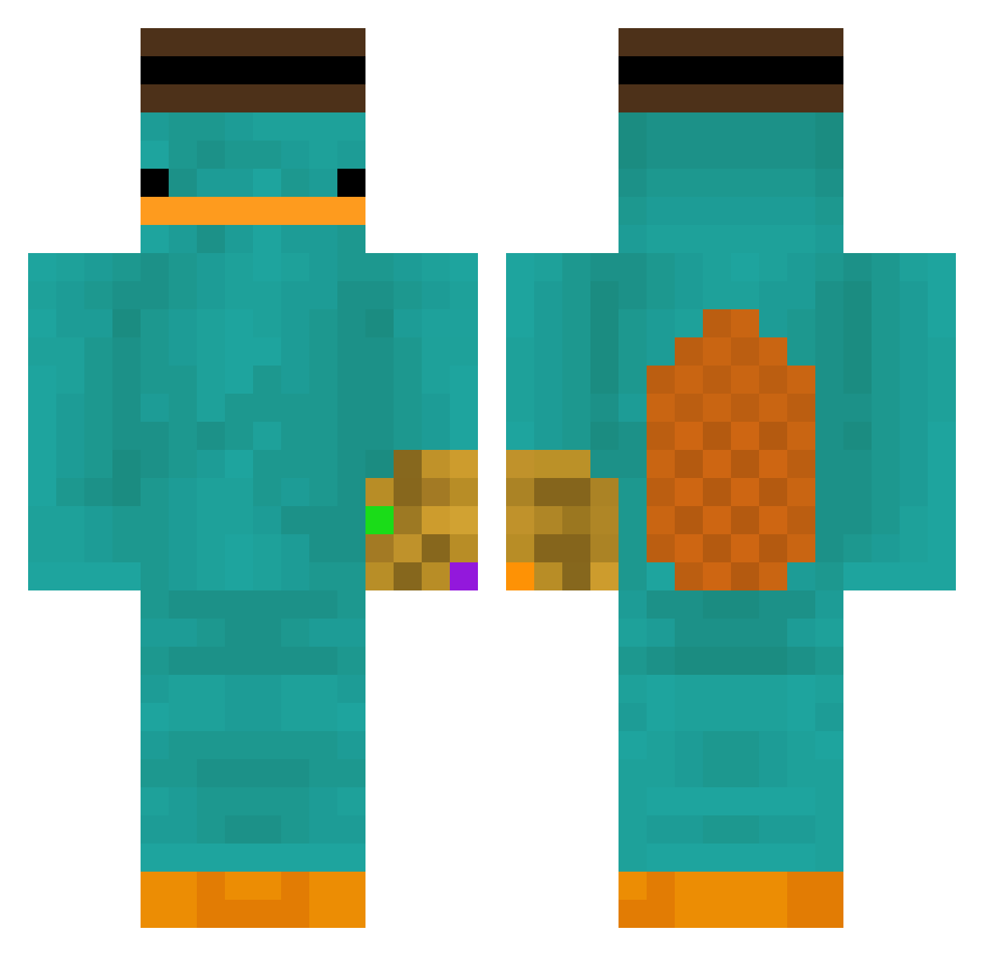 markik0y Minecraft skin, front and back view
