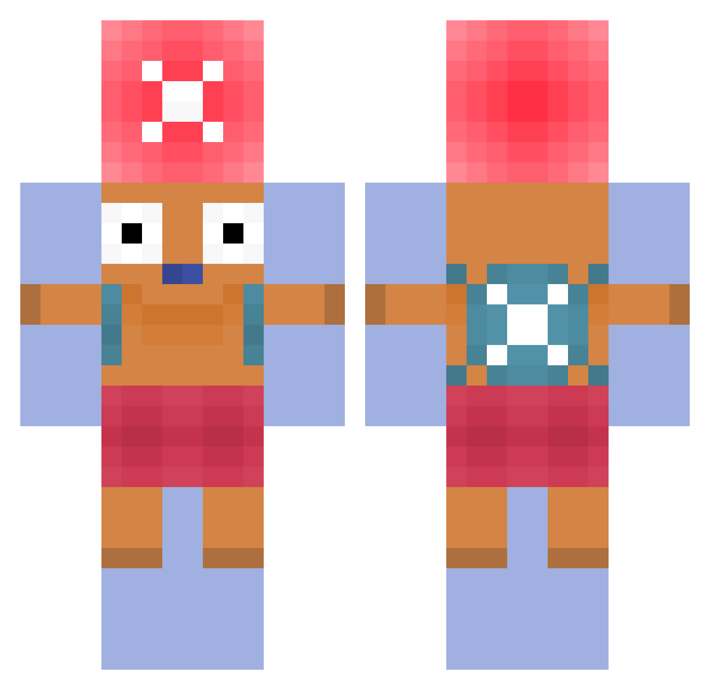 galactaknight Minecraft skin, front and back view