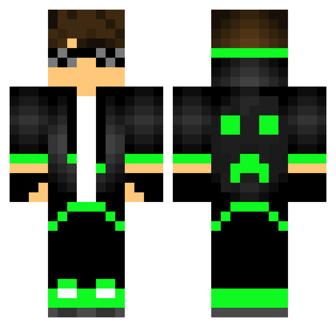 smoothhorse Minecraft skin, front and back view