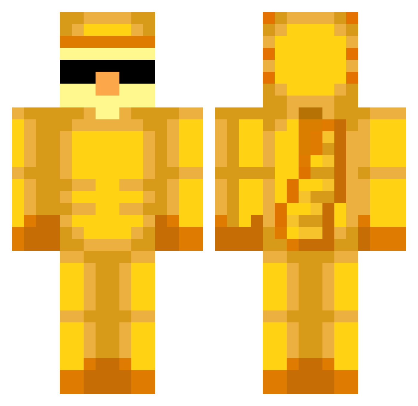 Lordszoka Minecraft skin, front and back view