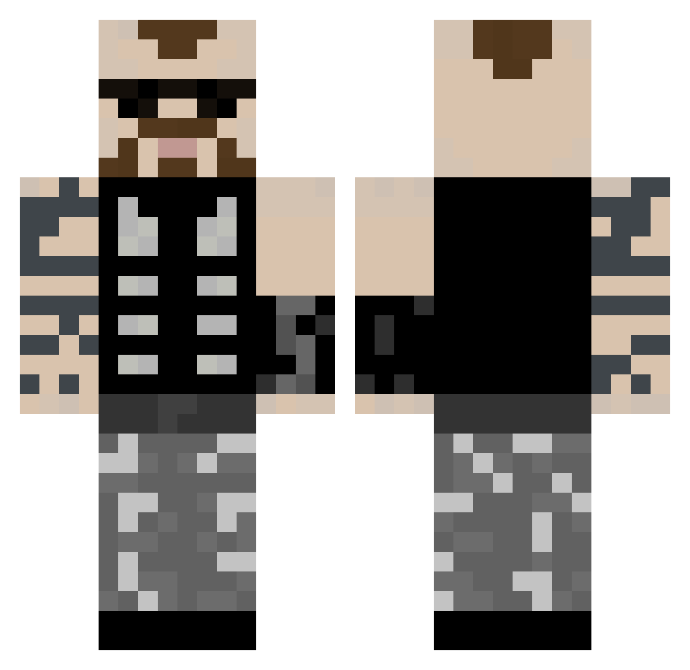 DmitryFlyomin Minecraft skin, front and back view