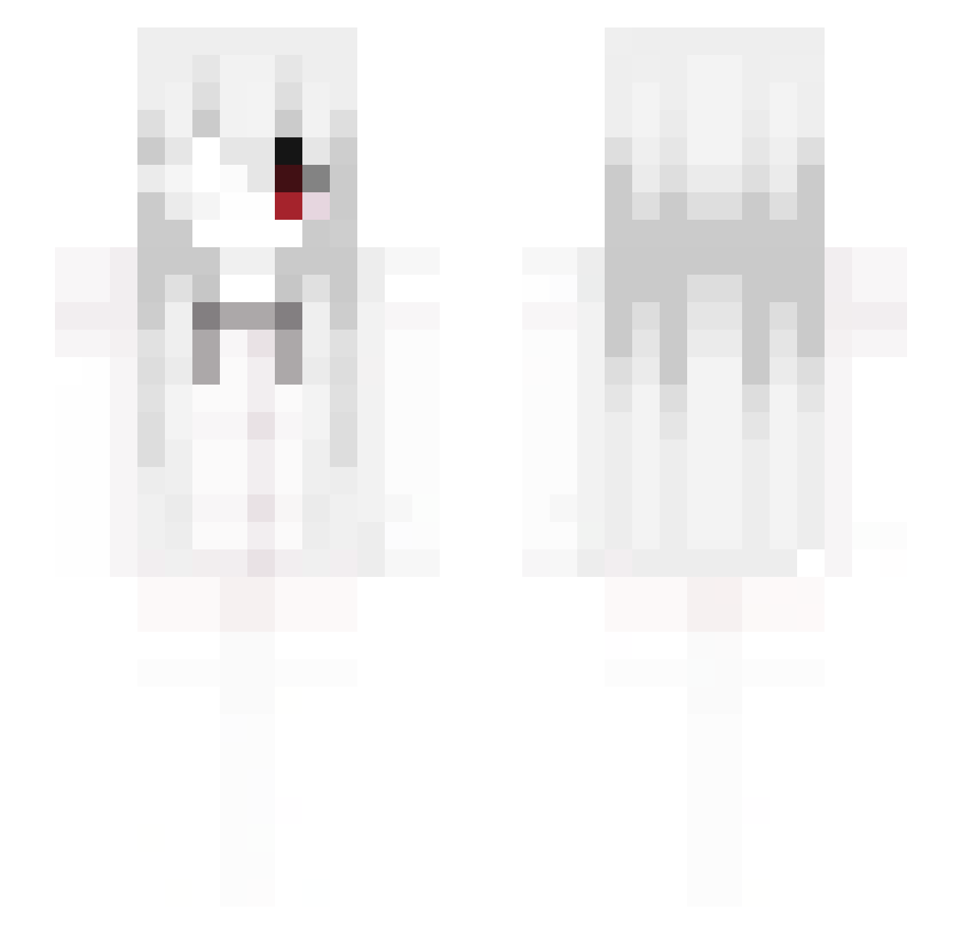 207M Minecraft skin, front and back view
