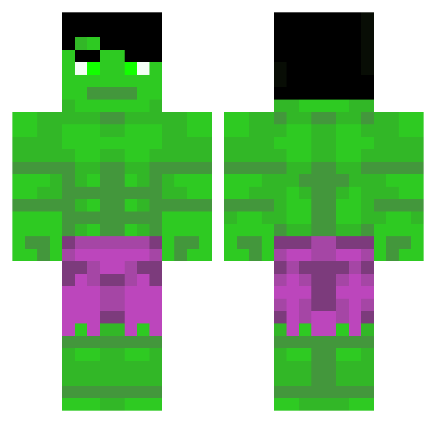 DukoModoDiablo Minecraft skin, front and back view