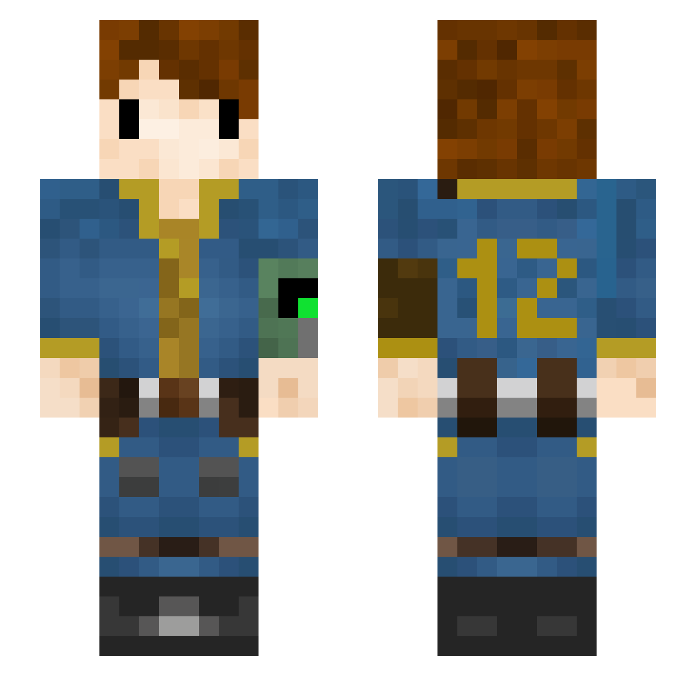 furipro2009 Minecraft skin, front and back view