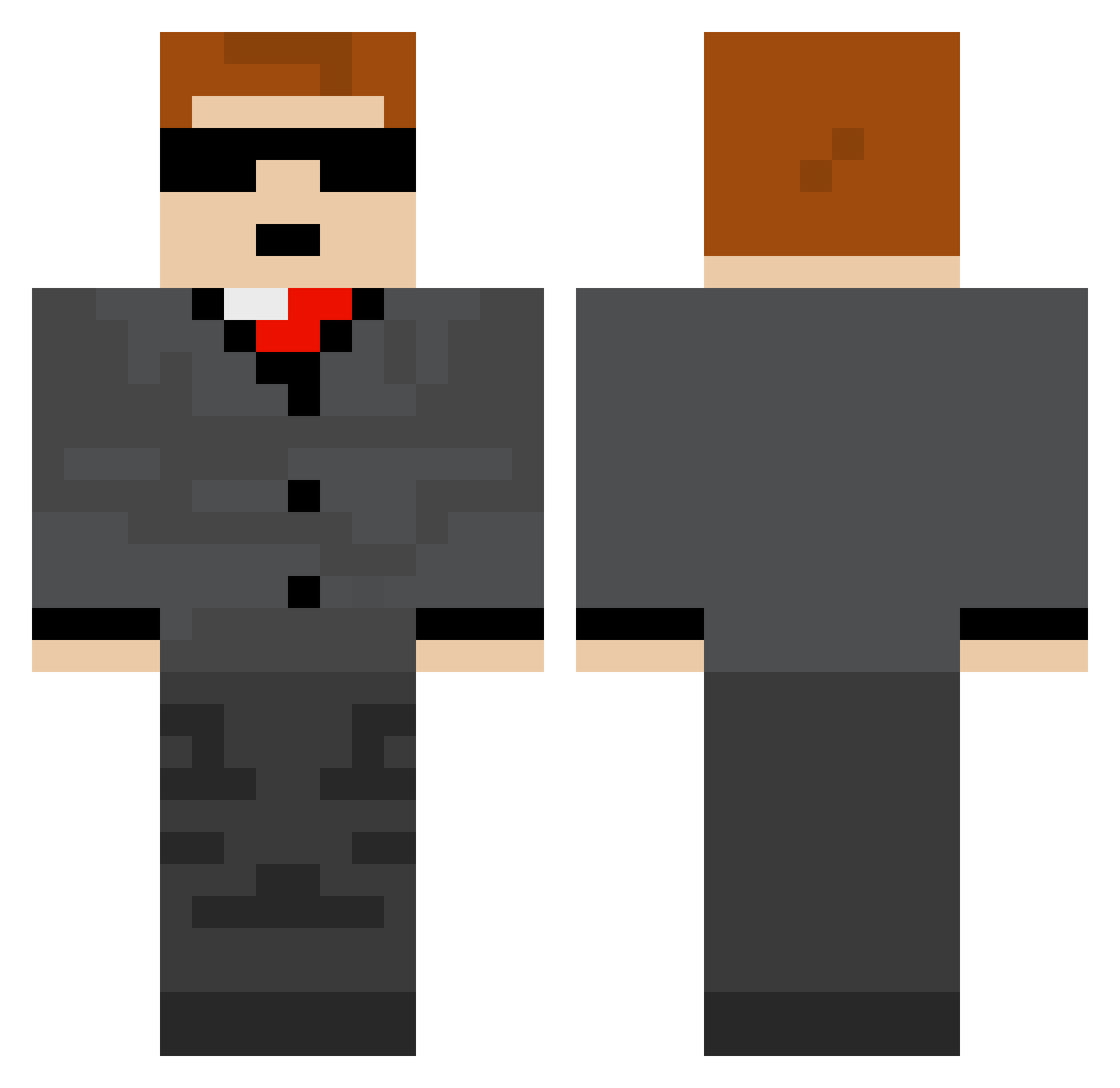 gktrk1907 Minecraft skin, front and back view