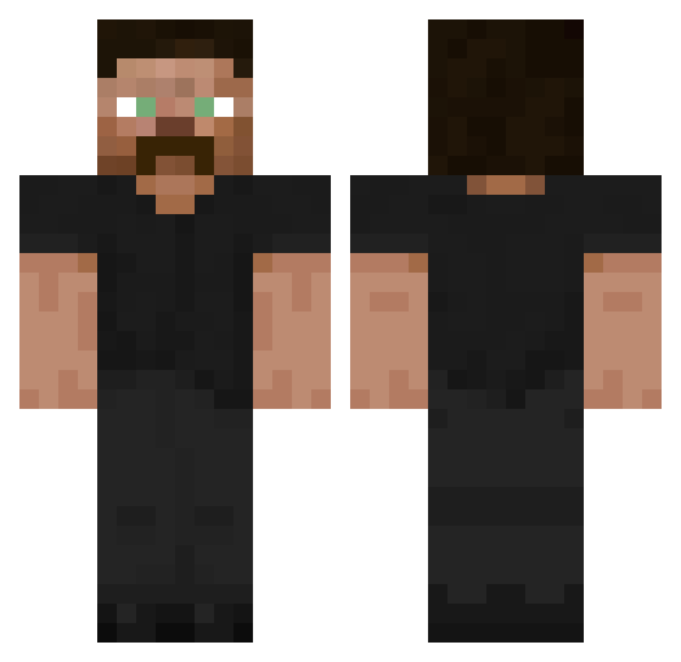 Sturmspalter Minecraft skin, front and back view