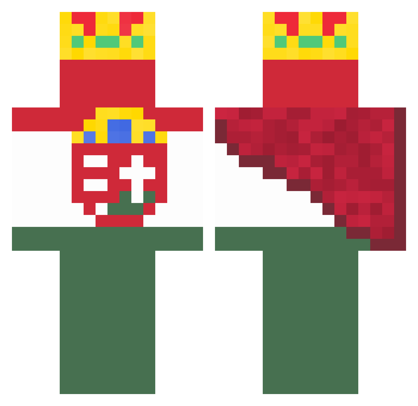 _vkk Minecraft skin, front and back view