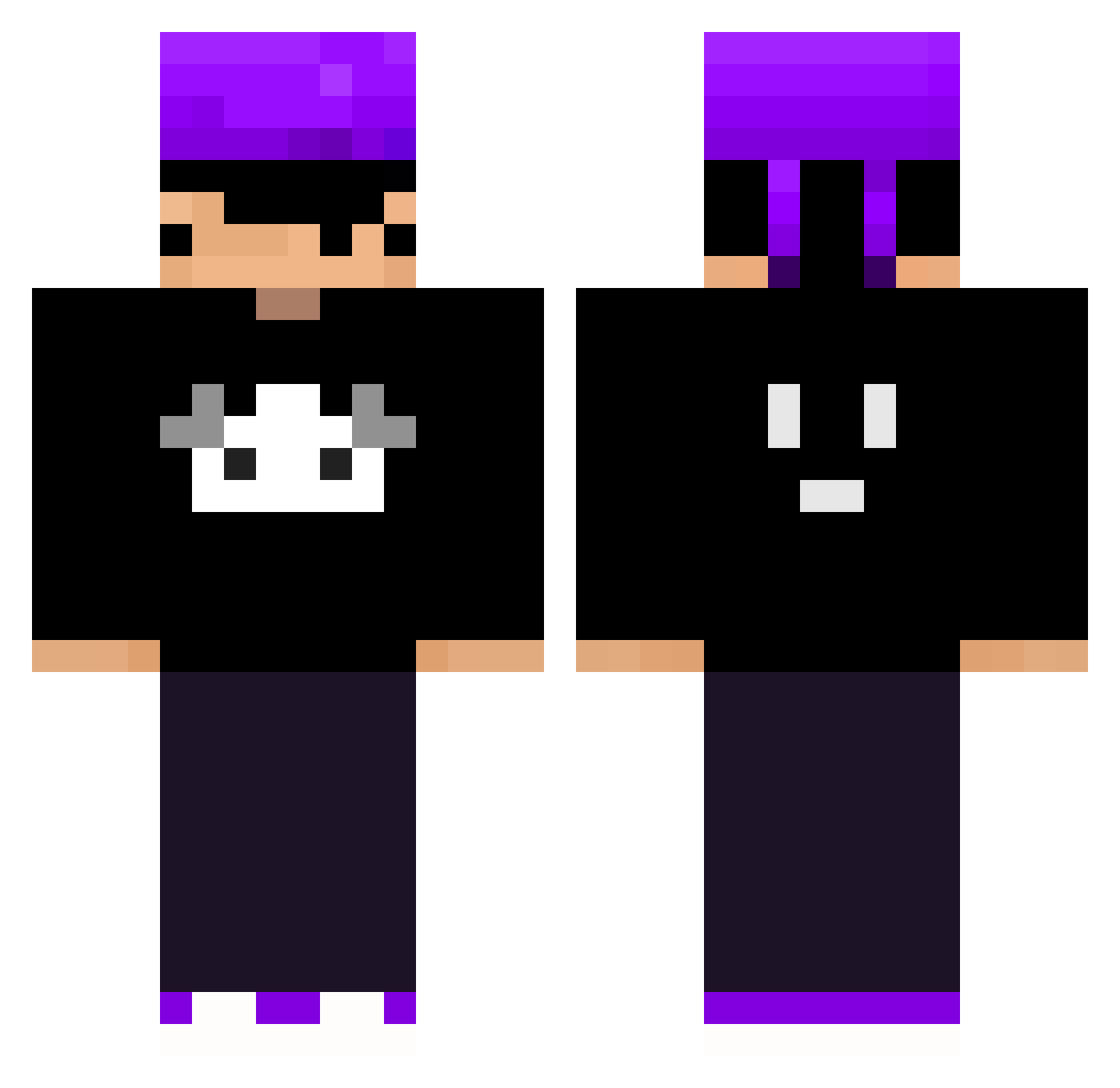 Kaikysnch Minecraft skin, front and back view