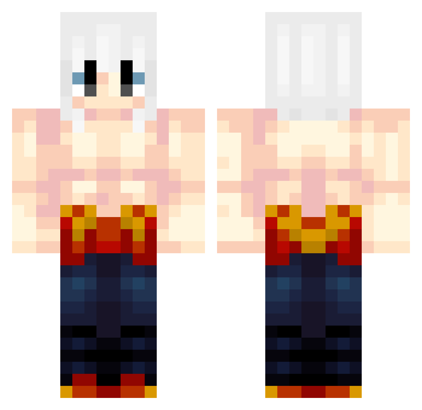 Mellstroyy Minecraft skin, front and back view