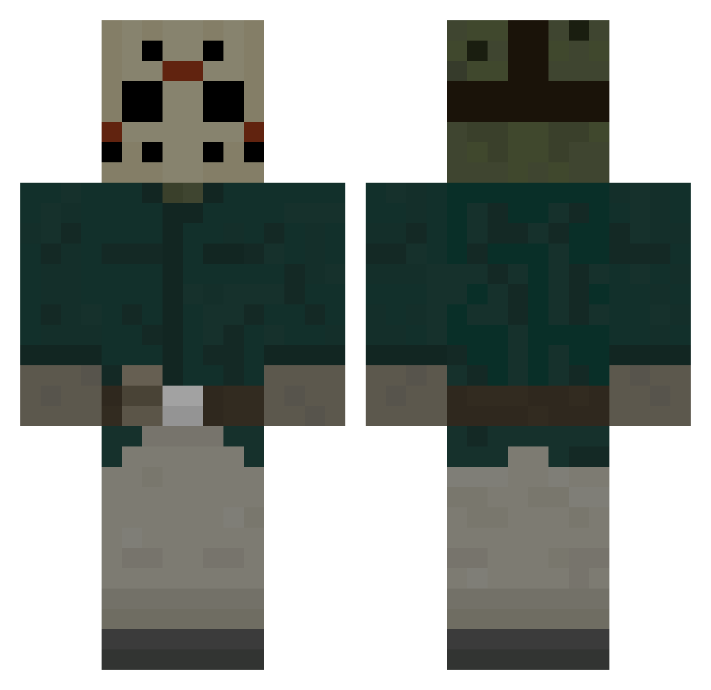 SiemonGHG Minecraft skin, front and back view