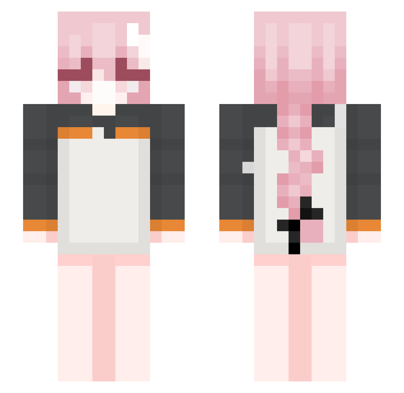 Drslime20 Minecraft skin, front and back view