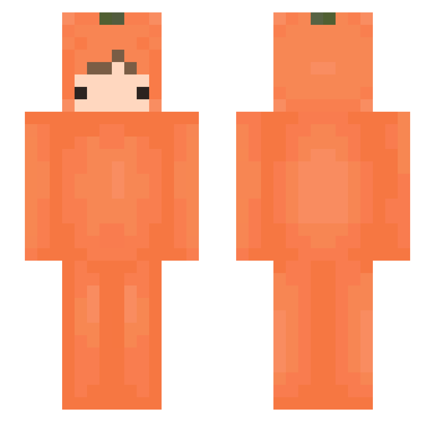 yummiez Minecraft skin, front and back view