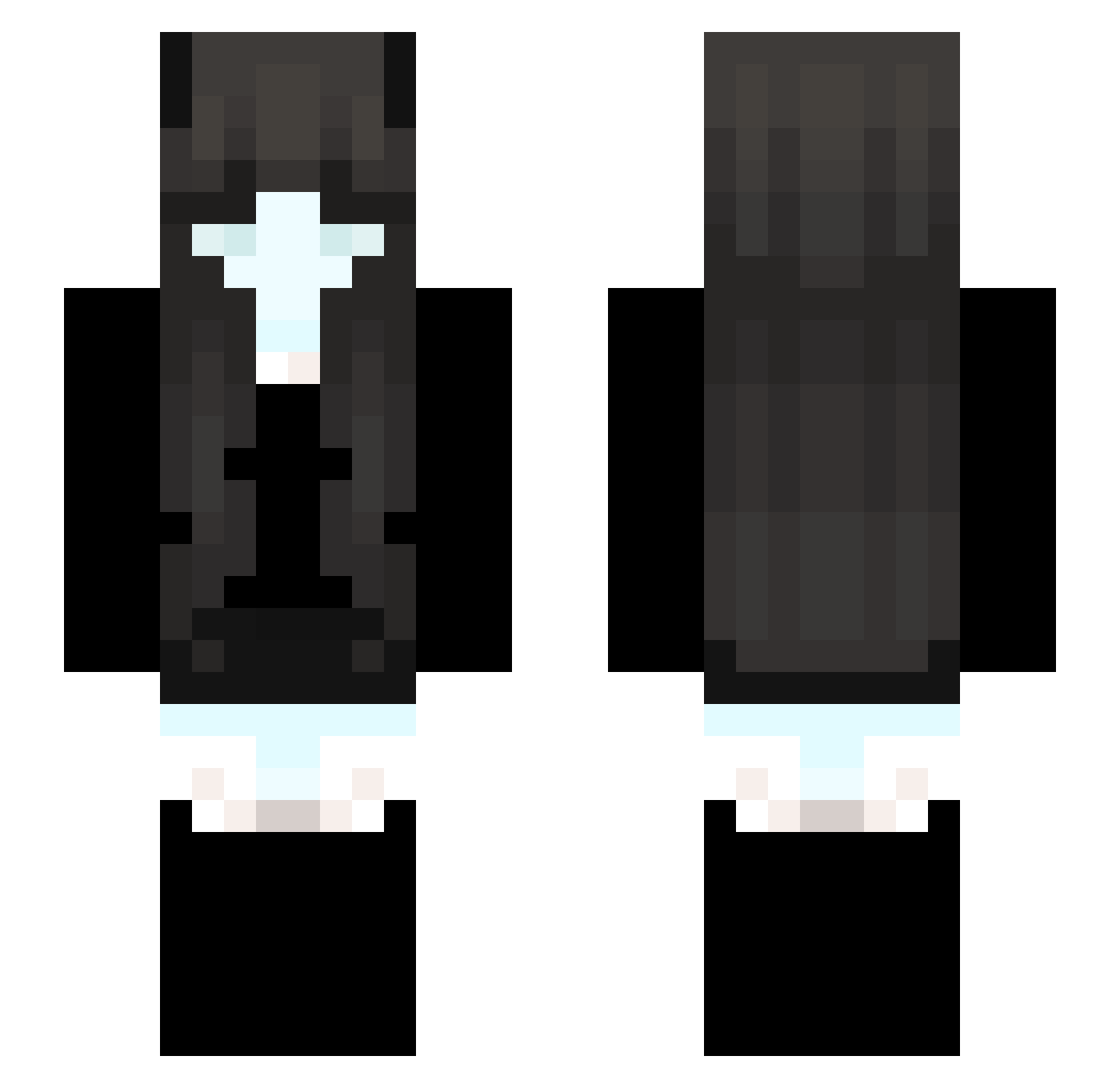 _Miusaa Minecraft skin, front and back view