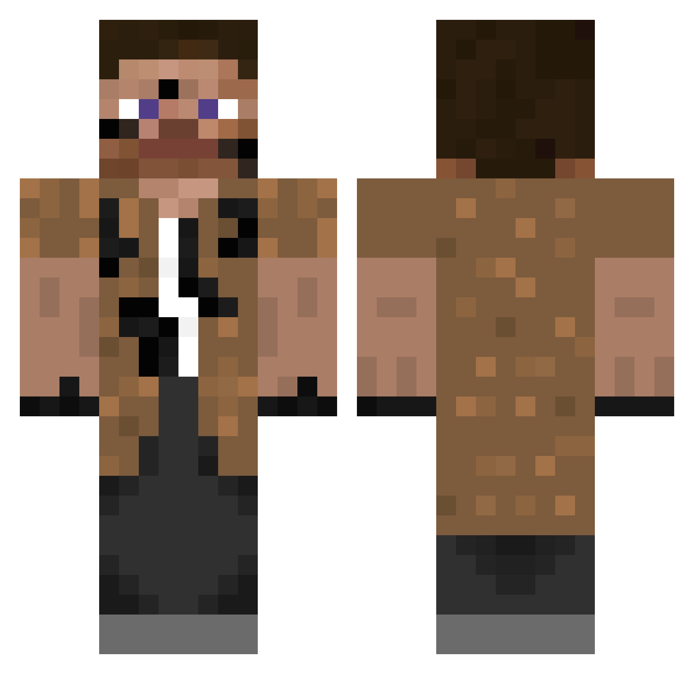 KateMcCannon Minecraft skin, front and back view