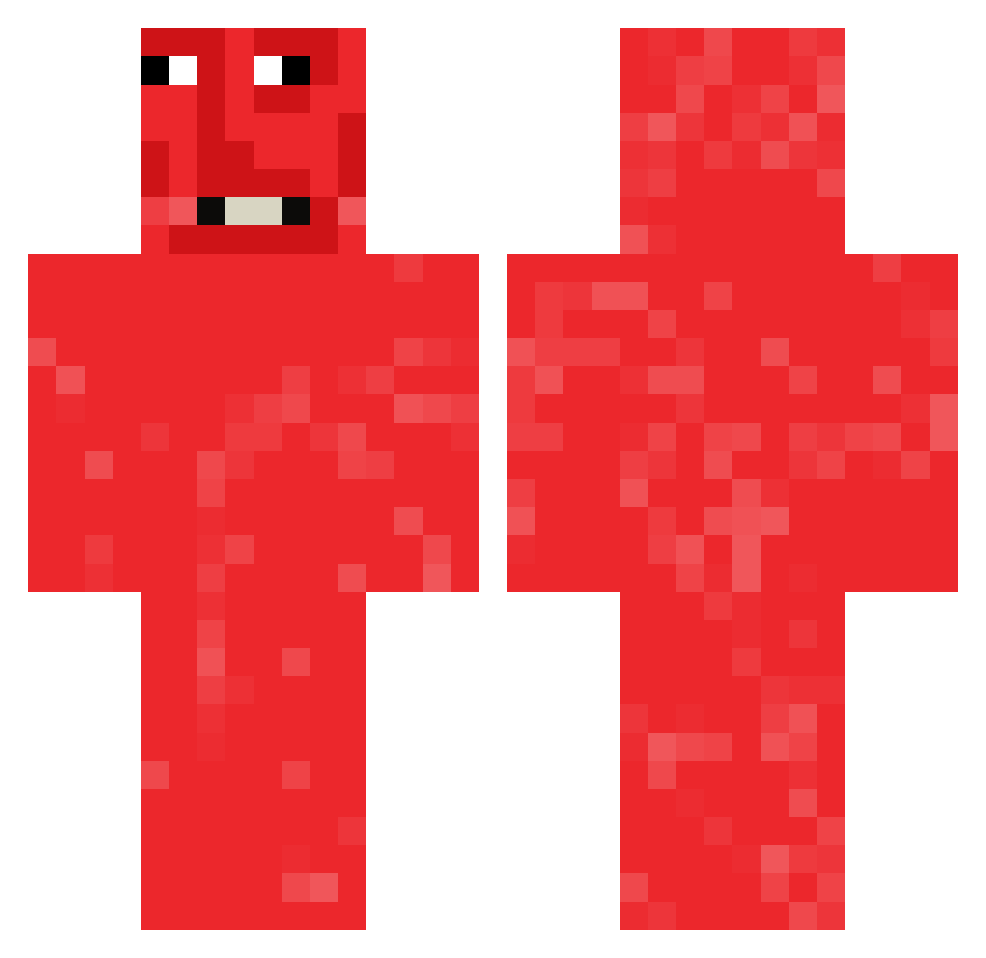 YMJCA Minecraft skin, front and back view