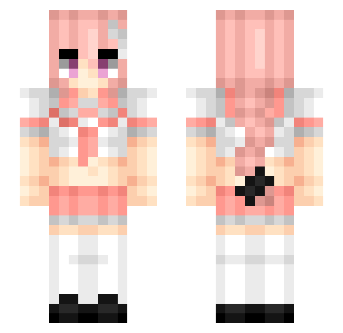 Rxvenn Minecraft skin, front and back view