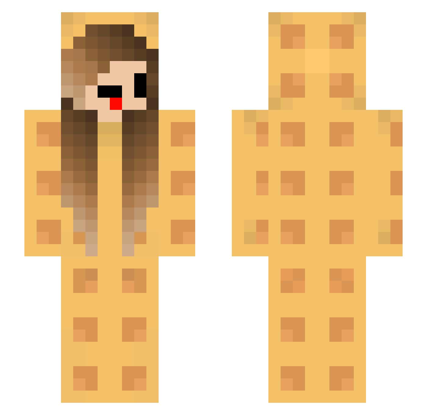 FaymeX101 Minecraft skin, front and back view