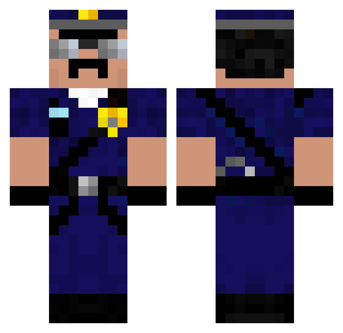 WScaniel Minecraft skin, front and back view