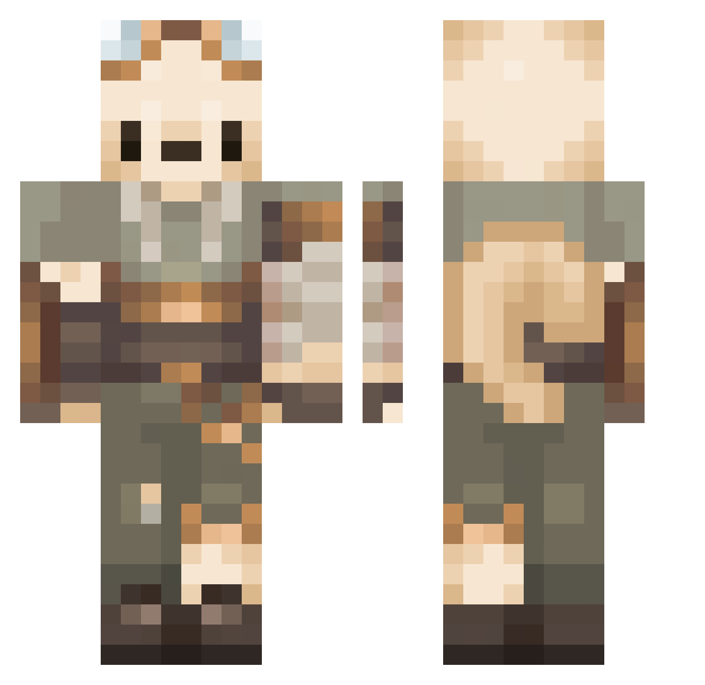 Dylankcool1 Minecraft skin, front and back view