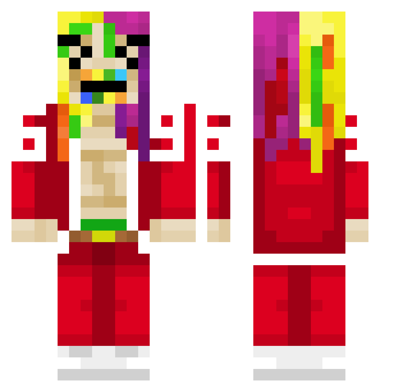 Thekillerboll Minecraft skin, front and back view