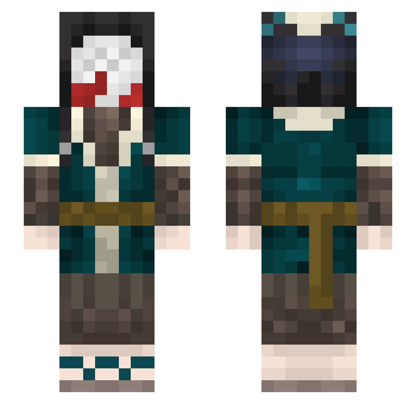 OldgamerGG Minecraft skin, front and back view