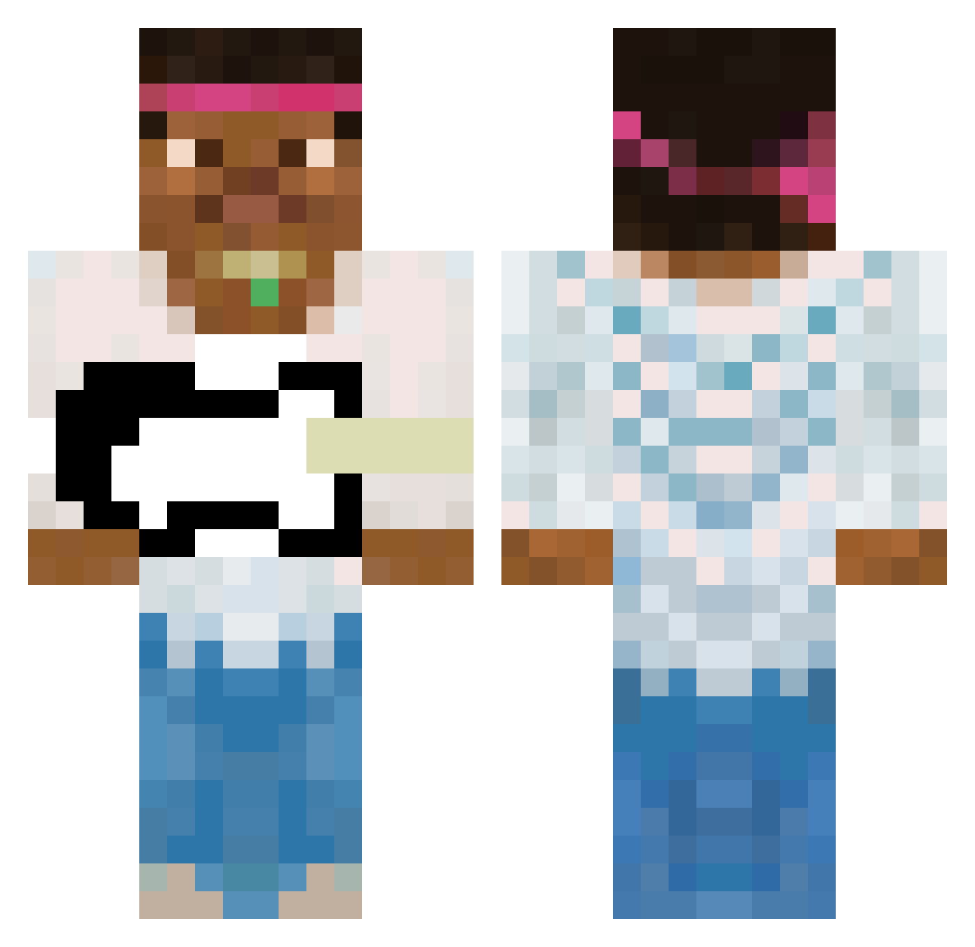 snusochnocco123 Minecraft skin, front and back view