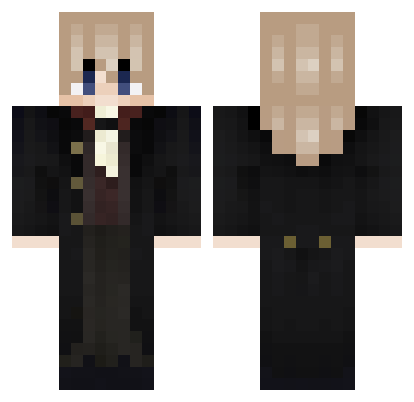 Rainbowautumn Minecraft skin, front and back view