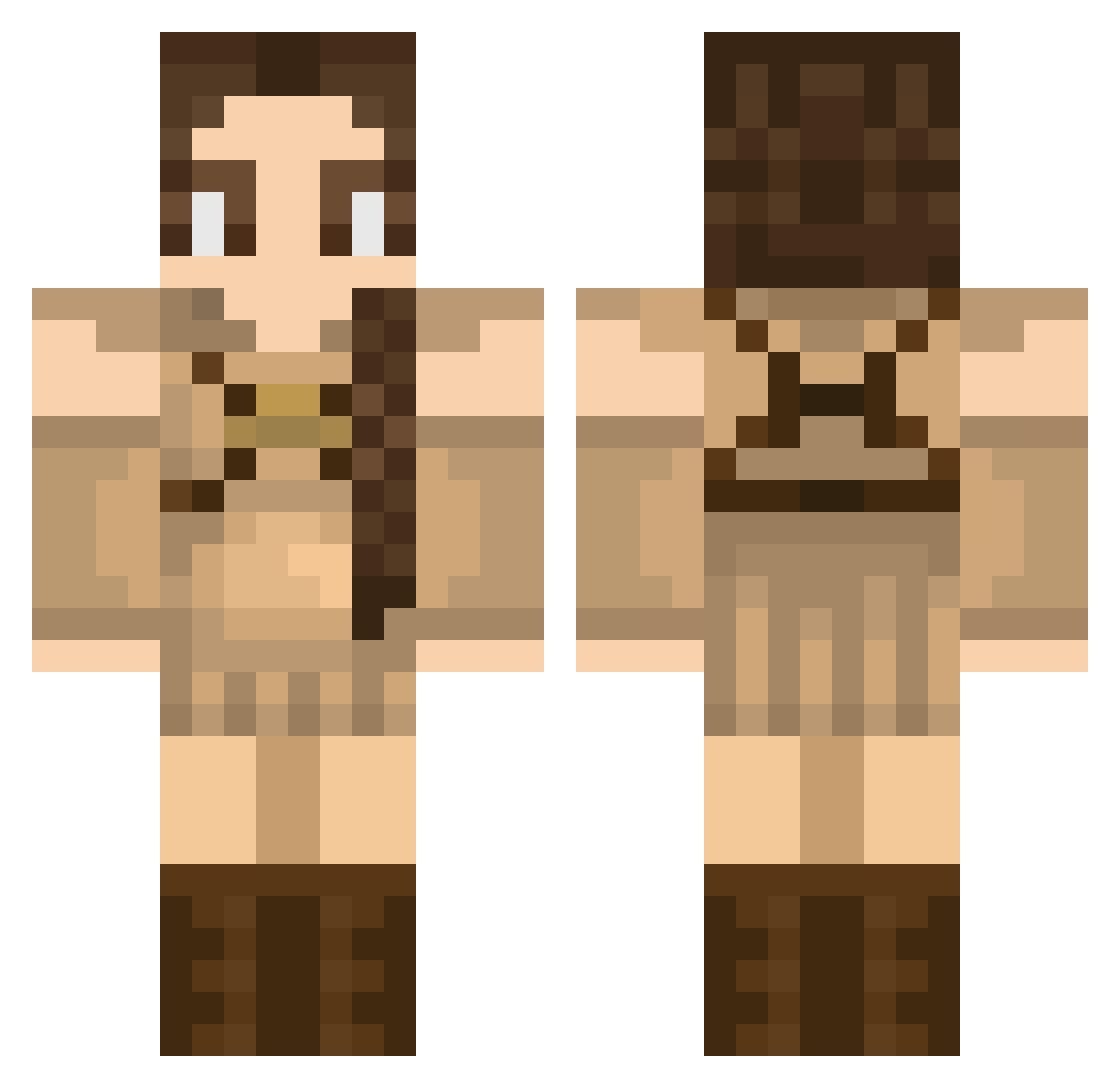 queenamidala_ Minecraft skin, front and back view