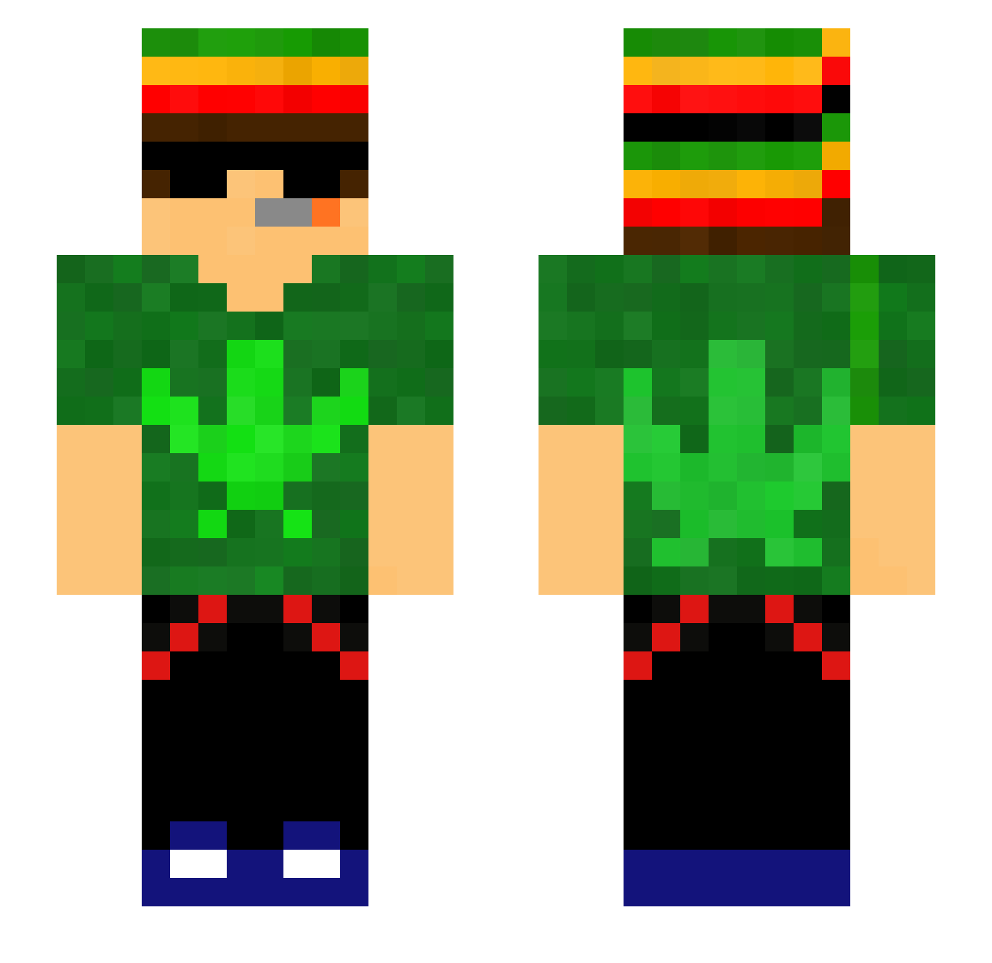 germenletspay Minecraft skin, front and back view