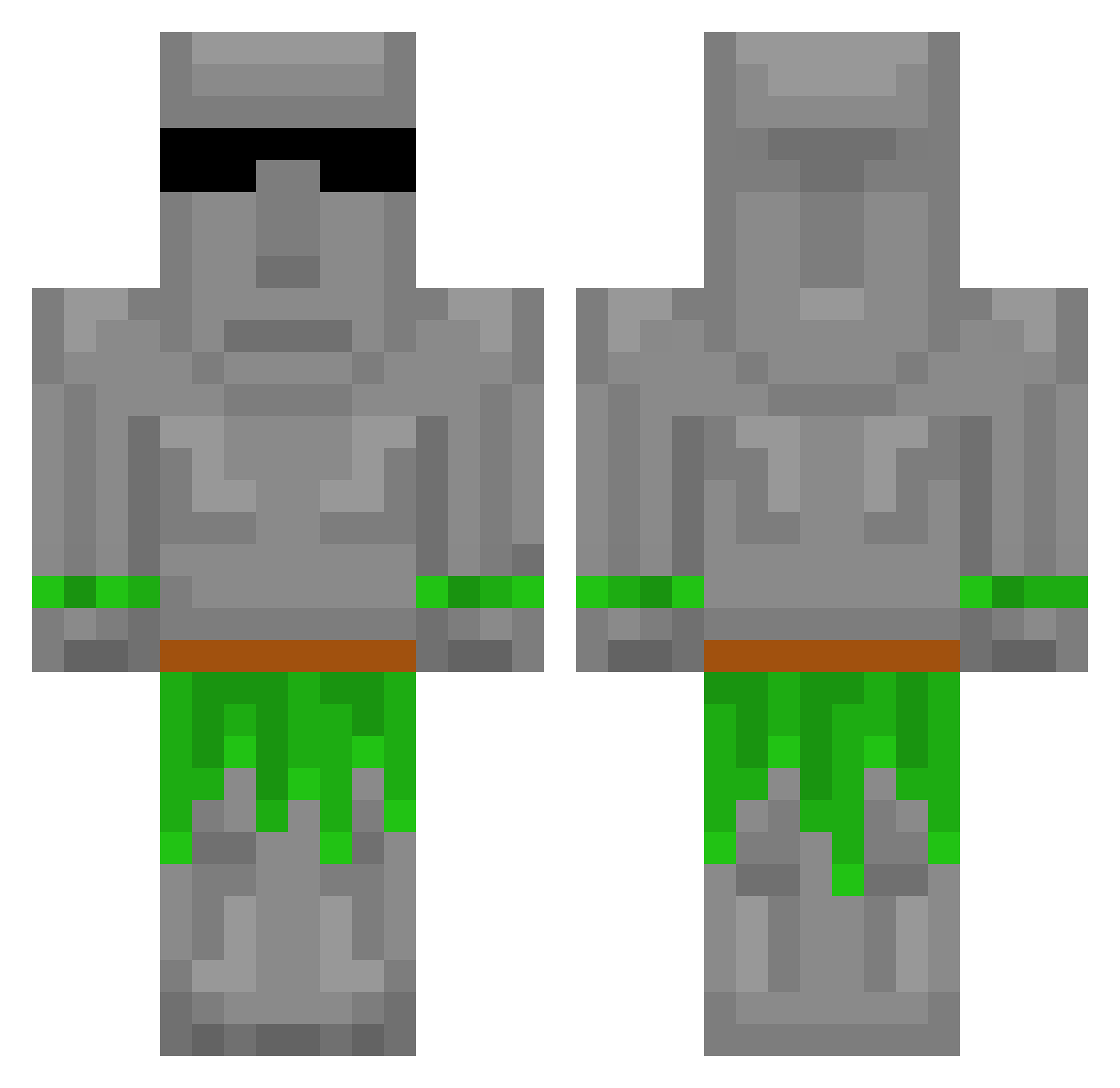 STJANNIE Minecraft skin, front and back view