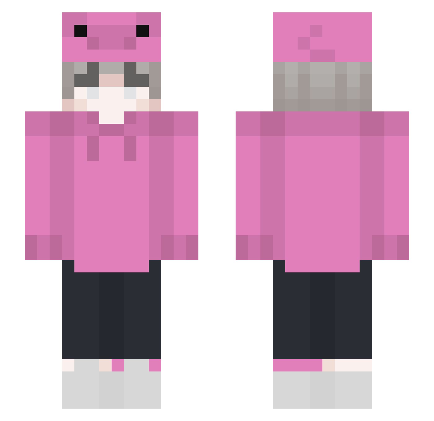 c0smetix Minecraft skin, front and back view