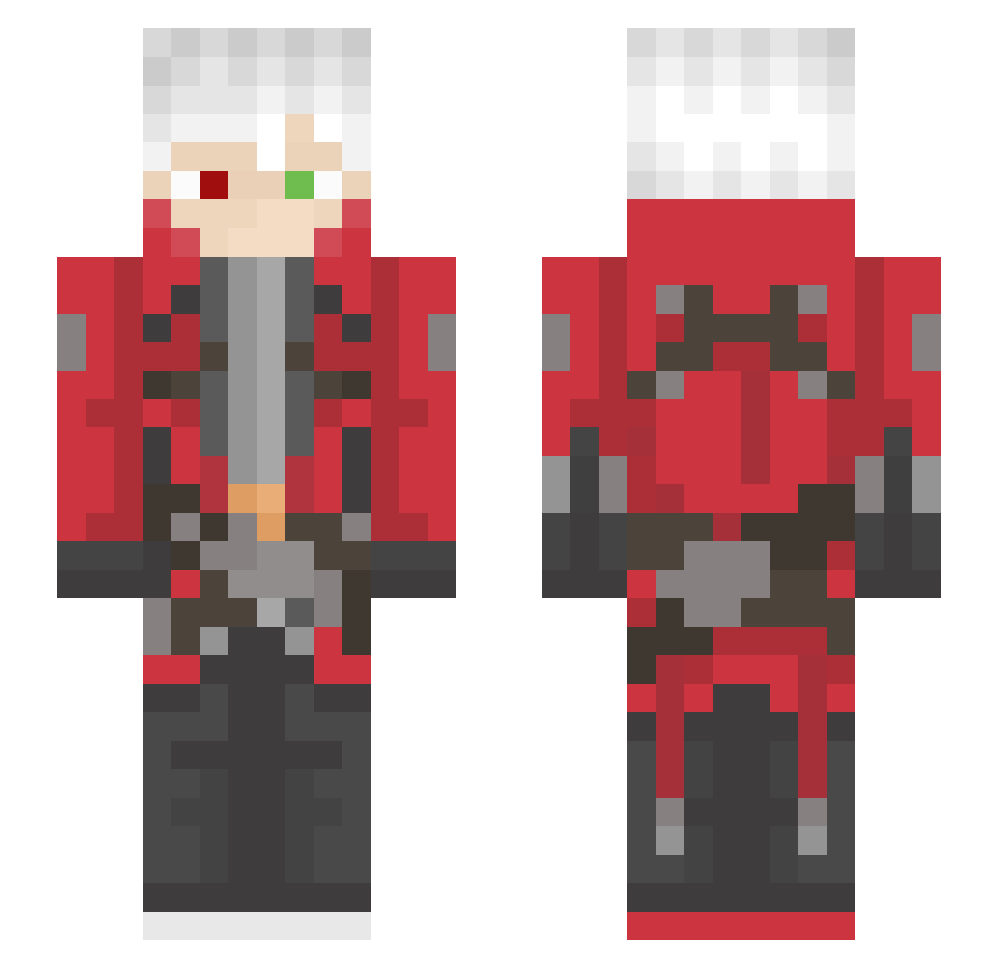 Bloo234 Minecraft skin, front and back view