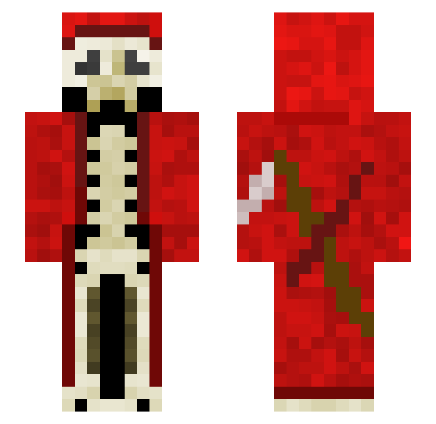 Zabimuru Minecraft skin, front and back view