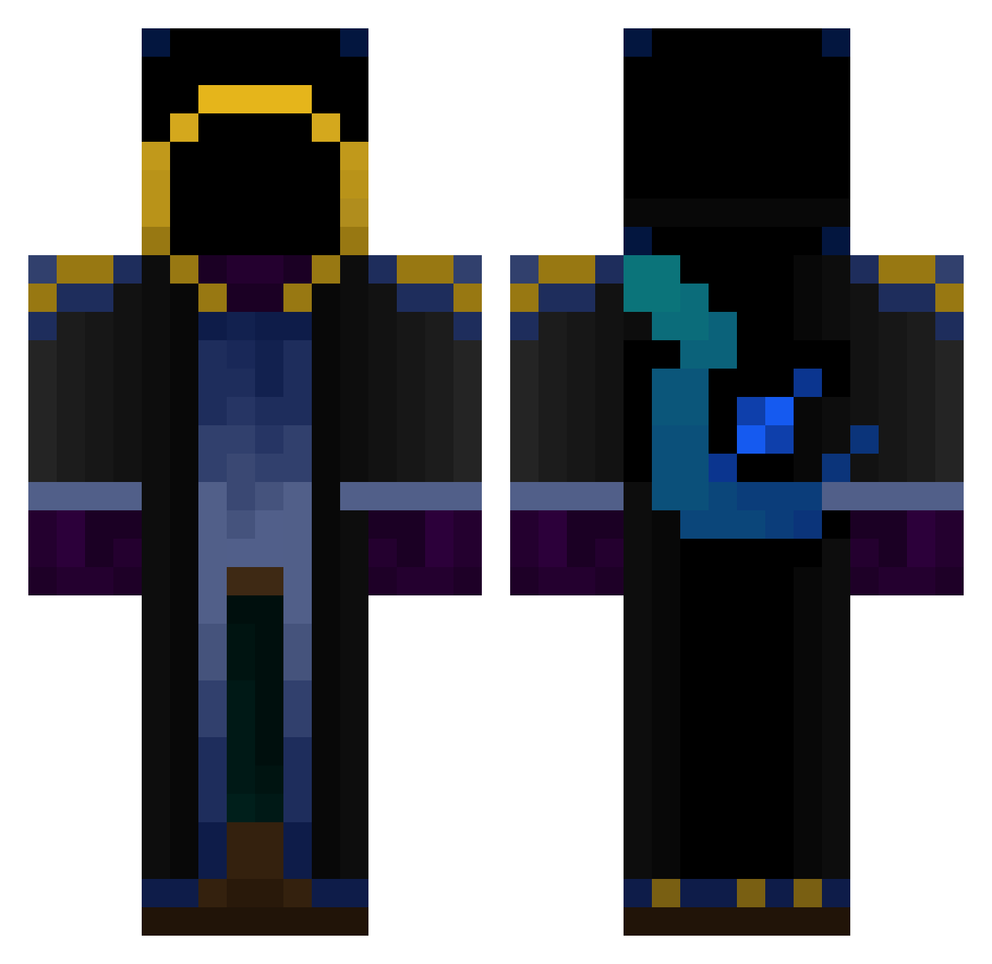 Anbu_Fate Minecraft skin, front and back view