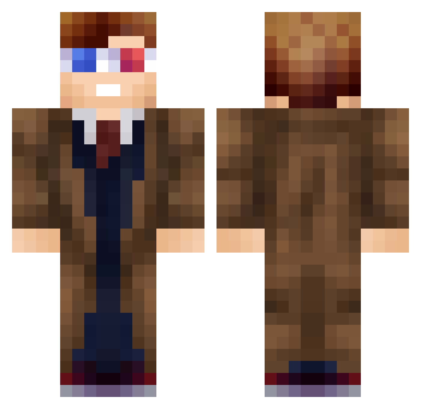 sinquelice Minecraft skin, front and back view