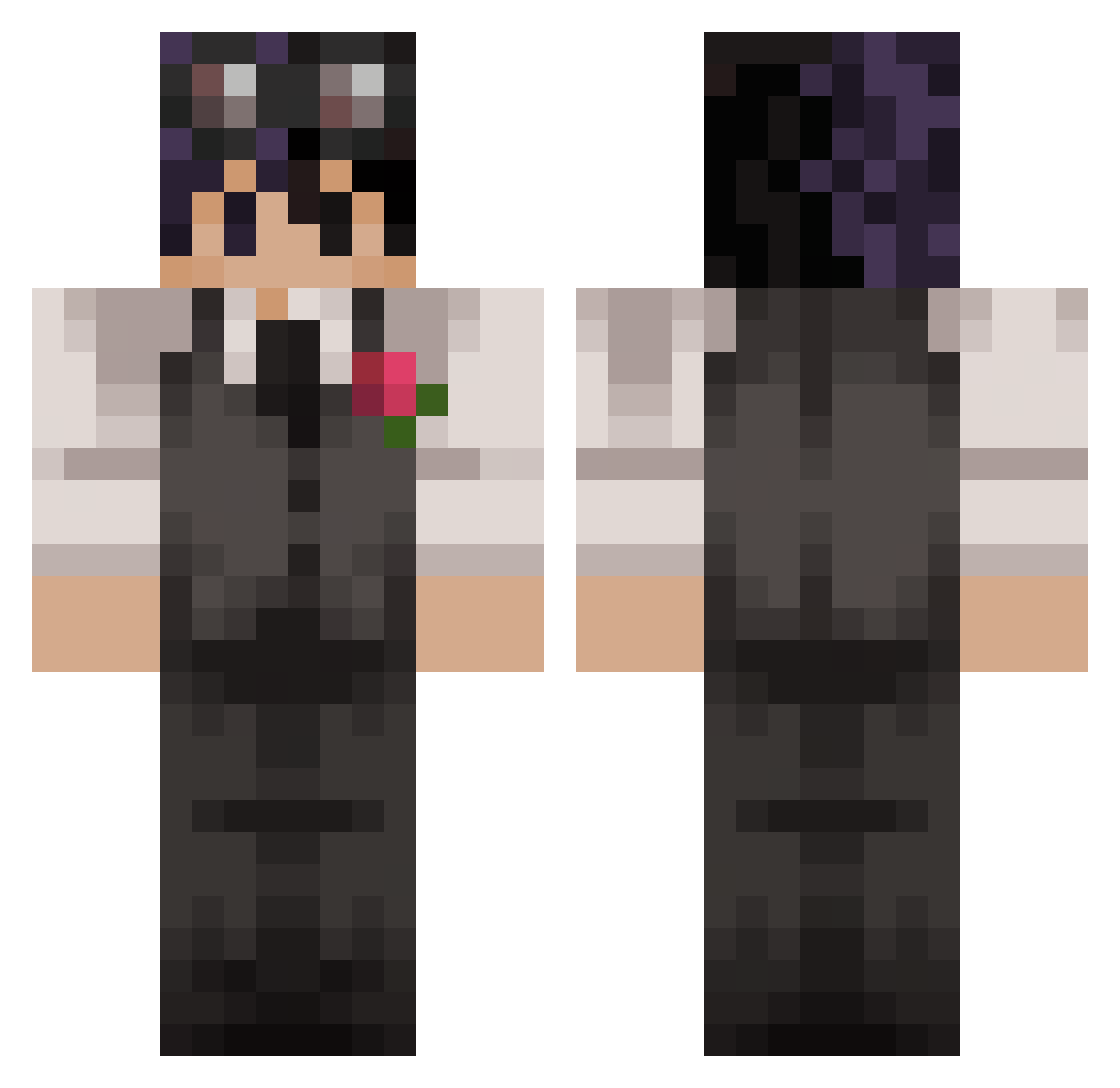 superfoxy91 Minecraft skin, front and back view